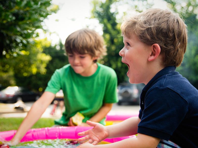 Two Boys Playing
